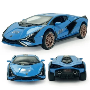 1/32 Lamborghini Sian FKP 37 Model Car Diecast Toy Cars for Boys Kids Gift Blue - Picture 1 of 14