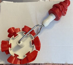 Wilton Rolling Pastry Dough Cutter Cookie Vintage Santa Handle 1992 2304-803 - Picture 1 of 6