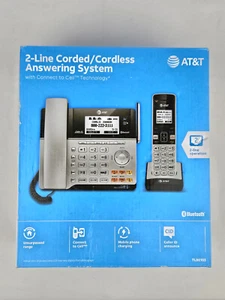 AT&T TL86103 2-Line Corded/Cordless Phone System w/ Answering Machine - Afbeelding 1 van 8