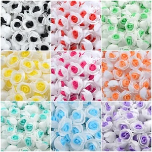 500PCS Foam Roses 3cm Artificial Foam Flower Heads DIY Rose Bear Decor Gift UK - Picture 1 of 12