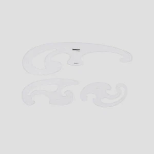 Aristo Burmester Kurvenlineal-Satz 3-teilig, transparent (AR5040) - Bild 1 von 1