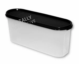 Tupperware #2 Super Ovalado Modular Mates 7.5 Tazas Contenedor Negro y Esmerilado ❤️ - Imagen 1 de 1