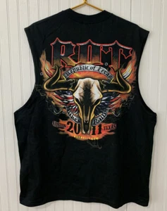 Austin Texas ROT Rallye Republik Texas Motorrad Rallye ärmelloses Shirt Gr. 2XL - Bild 1 von 4