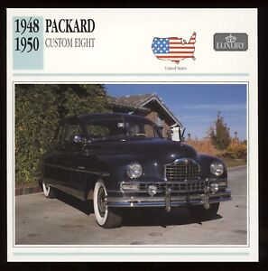 1948 - 1950 Packard Custom Eight Classic Car Card