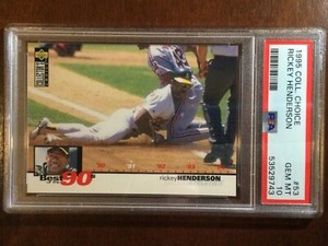 1995 Collector’s Choice — Rickey Henderson — Best 90s — 💎 MINT PSA 10 — pop 26