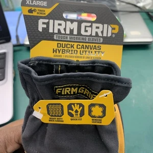 Guante de trabajo de cuero híbrido de lona de pato FIRM GRIP X-Large 56328-010 negro amarillo - Imagen 1 de 3