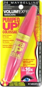 Maybelline Volum'Express Pumped Up! Colossal Mascara 214 Glam Black *Twin Pack* - Picture 1 of 2