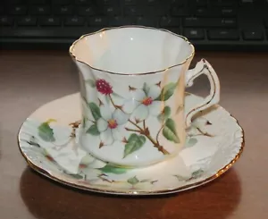 Hammersley Dogwood Blossom Tea Cup Saucer Set Bone China England EXC - Picture 1 of 2