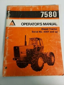 Tractor diésel Allis Chalmers 7580 propietario operador manual s/n 2001 y superior - Imagen 1 de 5