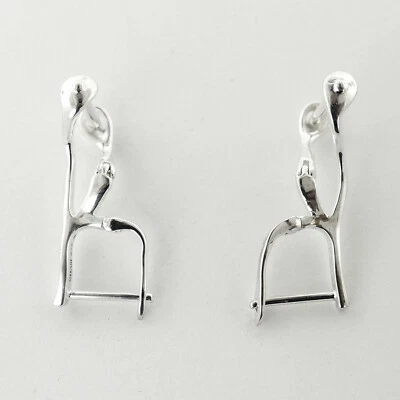 CHAMILIA STERLING SILVER RE-2 MODERN CLASP EARRINGS - wuw08.26.19.2769 - Image 1 of 4