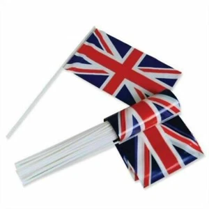 Union Jack flags Handheld Waving Flags 30 x 17cm Perfect for VE 80th Anniversary - Picture 1 of 2