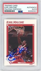 1991 Karl Malone NBA Hoops All-Star handsigniert #267 Utah Jazz PSA signiert - Bild 1 von 2