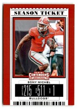 2019 Panini Contenders Draft Picks Collegiate Bowl Ticket#91 Sony Michel