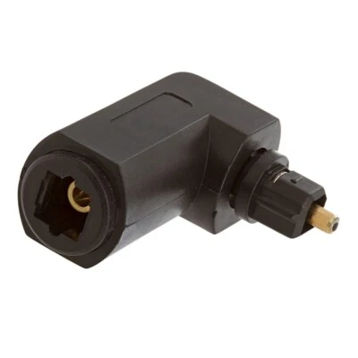 Toslink Female to Male 360 Degree Right Angle Fibre Optic Audio Cable Adapter - Image 1 of 2