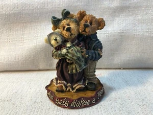 Boyds Bär Bearstone Mama & Poppa McNew Bär mit Baby Konvolut Figur 227731 - Bild 1 von 6