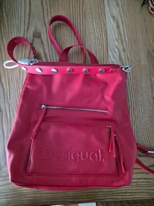 rote Handtasche Rucksack Desigual mit Innentaschen - Bild 1 von 2