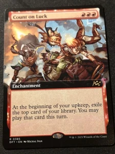 Count On Luck - Extended Art - DFT - MTG - EN - NM - 0385 - Picture 1 of 1