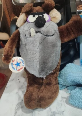 Винтажное плюшевое мягкое животное 1977 Dakin «Taz» Tasmanian Devil 11 дюймов Warner Brothers  - Изображение 1 из 4