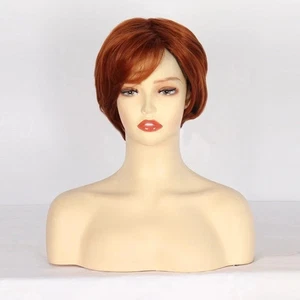 Women's Wig Ladies Wig Short Copper Red Curly Synthetic Hair Wigs - Picture 1 of 4