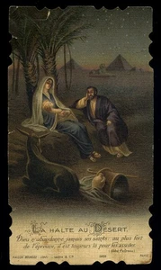 santino cromo-holy card  bouasse lebel n.5833 RIPOSO DURANTE LA FUGA IN EGITTO - Picture 1 of 1