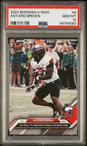 Antario Brown NIU Huskies PSA 10 2024 Bowman U Now #9 *222 - Picture 1 of 2