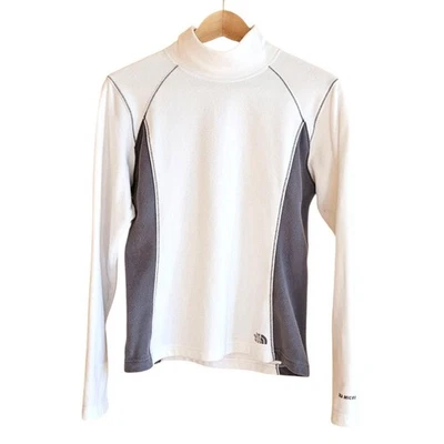 Pullover polar para mujer The North Face blanco gris talla mediana   Foto 1 de 4