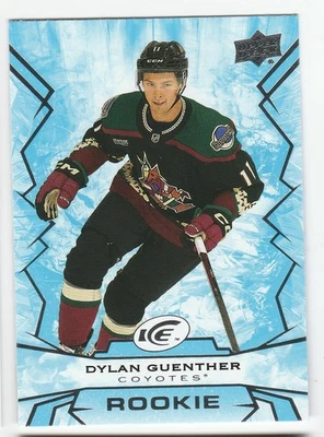 HOCKEY CARD NHL 22-23 UD ICE DYLAN GUENTHER  ROOKIE  ARIZONA #114 - Image 1 of 2