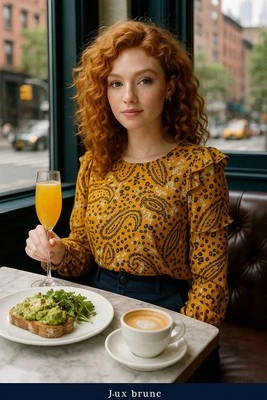 Blusa Abercrombie Fitch XS Mostaza Cachemira Floral Manga Larga Volantes Transparente Ligera Foto 1 de 4