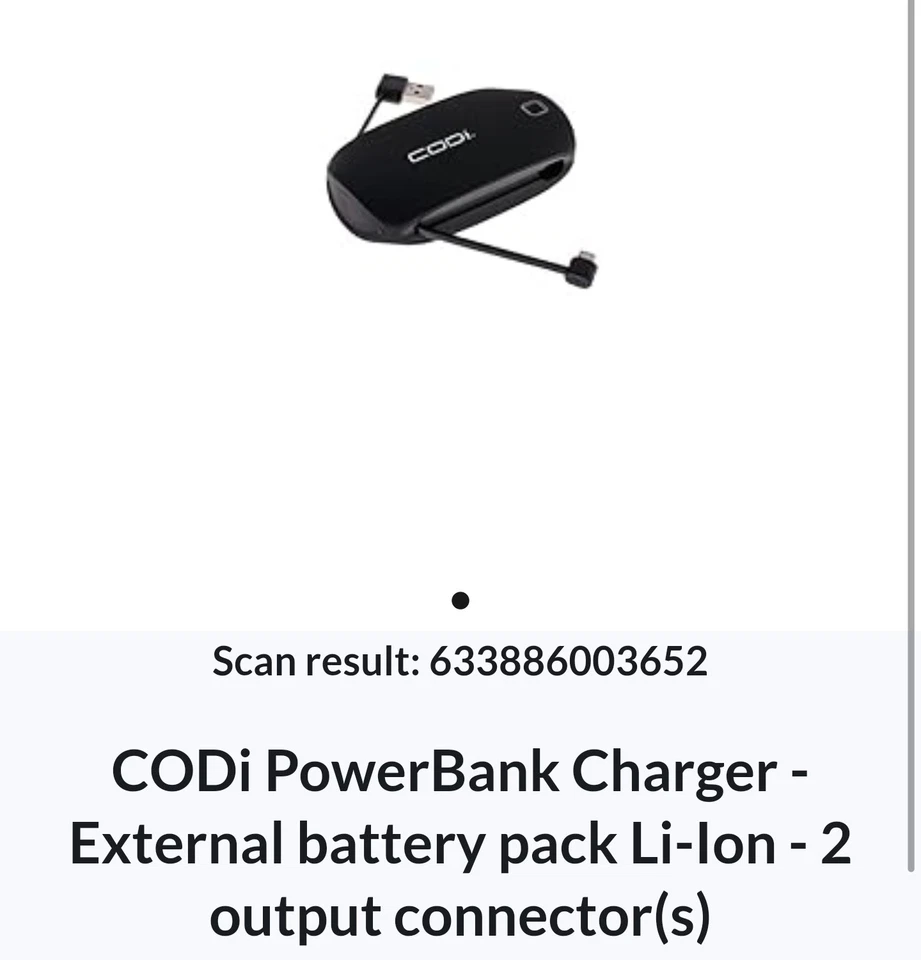 Cargador Codi PowerBank Nuevo Indicador LED USB Cargador de Batería Foto 1 de 1