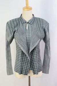 2pc Set PLEATS PLEASE Gray Top & Jacket 244 9522 - Picture 1 of 8