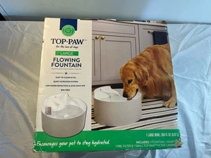 Top Paw® Dog Flowing Water Fountain Water Bowl Large 300 Fl Oz Drinking - Picture 1 of 5