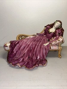 Statuina vintage 1989 Franklin come nuova bella porcellana bella addormentata piccola scheggiatura VEDI - Foto 1 di 7