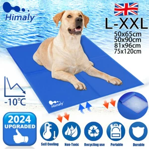 Gel Cooling Mat for Dog Cat Pet Self Cooling Pillow Summer Cool Mattress Bed Pad - Picture 1 of 50