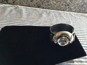 Bold and Beautiful Silver Banana Republic Rhinestone Bracelet - Picture 1 of 6