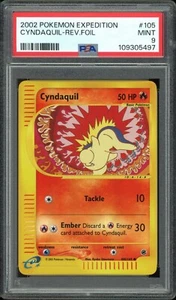 PSA 9 Cyndaquil 105/165 Reverse Holo Expedition Base Set 2002 Pokemon - Bild 1 von 2