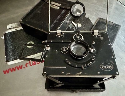 Ica-Bebe Fotokamera. Carl Zeiss Jena Tessar 1:4.5 F=10,5cm & Boîtier - Classic-C - Photo 1/4