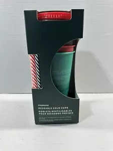 Starbucks Seasonal Reusable Cold Cups 5er Pack 24 oz mit Deckel & Strohhalmen 2019 Brandneu - Bild 1 von 4