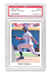 Frank Thomas (White Sox) 1990 Leaf Baseball #300 RC Rookie Card -PSA 10 GEM MINT - Picture 1 of 2
