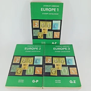 1974 Complete Set of Three Stanley Gibbons Second Edition Europe Stamp Catalog - Picture 1 of 18