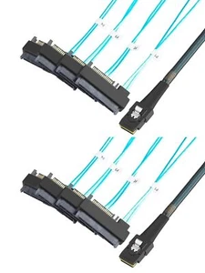 Cable Mini SAS with SATA Power(2PACK Mini SAS 36 Pin to 4 x 29 Pin SFF-8087 SFF - Picture 1 of 7