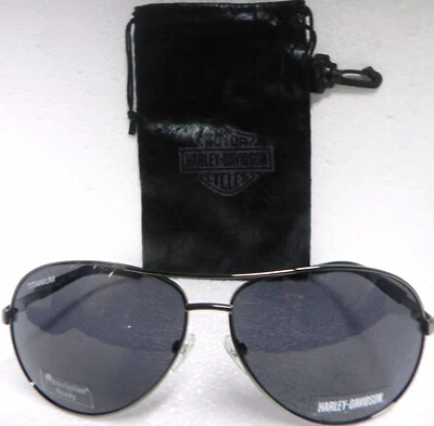 VINTAGE RARE Harley Davidson HDX844 Metal Aviator Sunglasses 65-13-125 W/CASE - Image 1 of 4