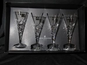 Royal Doulton Central Park Set of 4 Wine Glasses Boxed - Picture 1 of 3
