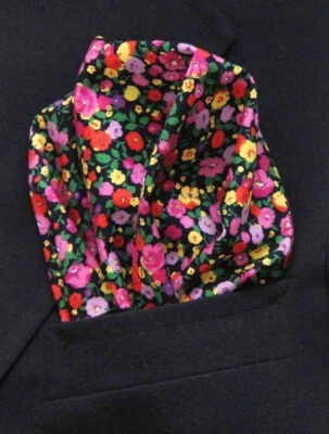 Gascoigne Hand Stitched Italian Cotton Pocket Square Multicolor Men's - Image 1 of 4