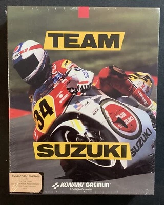 Team Suzuki Konami Gremlin Two Wheeled Flight Simulator Amiga Sealed - Image 1 of 4