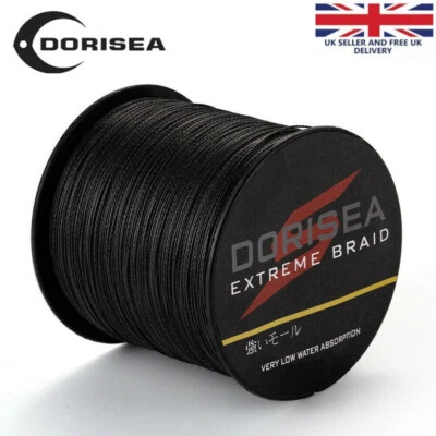 Dorisea 100m 300m 500m 1000m Black PE Extreme Braided Fishing Line Carp Line - Image 1 of 4