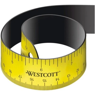 WESTCOTT Lineal FLEXIBEL Flachlineal magnetisch biegsames Lineal 30cm E-1599000