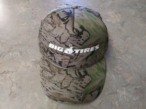 Vintage Big O Tires Camo Hat MOHR’S Green Adjustable Cap Snapback - Picture 1 of 7