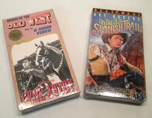 2 Sealed VHS Westerns Gene Autry Roy Rogers NOS Videos 7 Titles - Picture 1 of 5