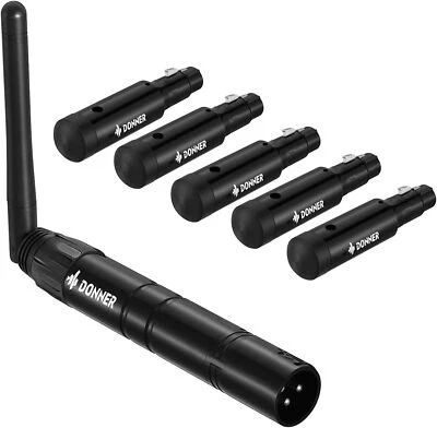 Donner DMX Wireless Controller Transmitter + 5 Receivers With Battery Light Dome - Image 1 of 4