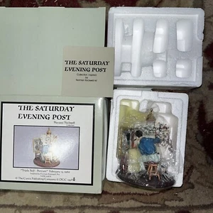 The Saturday Evening Post Norman Rockwell Triple Self-Portrait Figurine 1999 - Picture 1 of 5